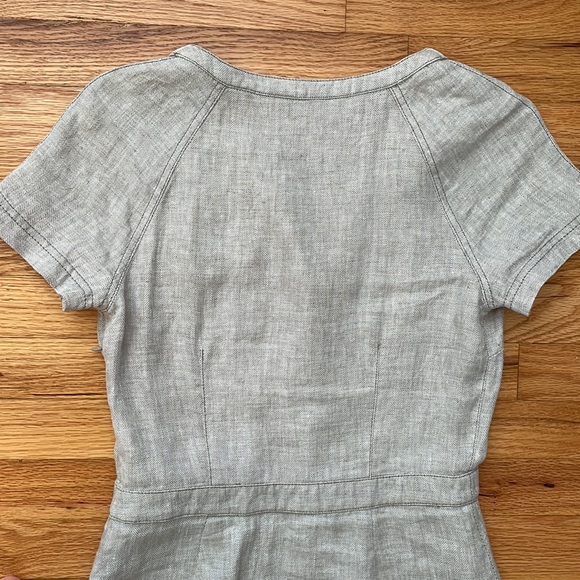 BODEN Linen Beige Tan Dress with Pockets - Picture 8 of 9